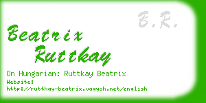 beatrix ruttkay business card